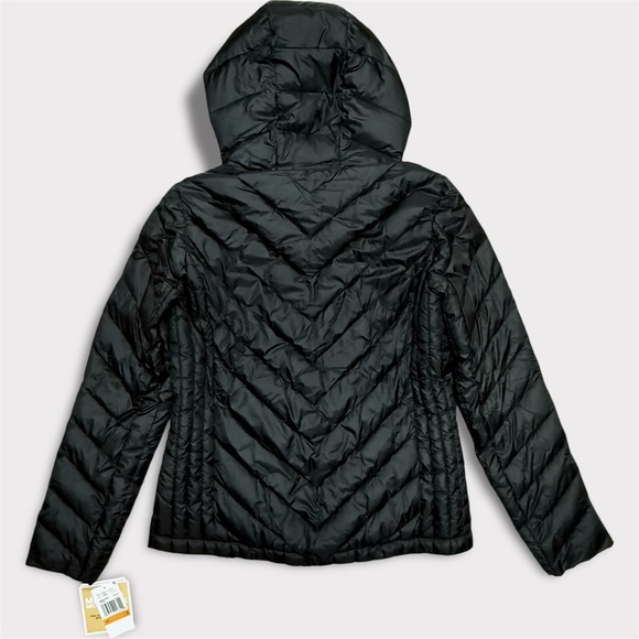 NWT MICHAEL MICHAEL KORS Hooded Packable Chevron Quilted Jacket Black - Picture 5 of 12